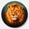 Designart - The Lion of Judah' Animal Circle Metal Wall Art